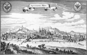 Ansicht der Stadt Aachen von Matthäus Merian, 1647